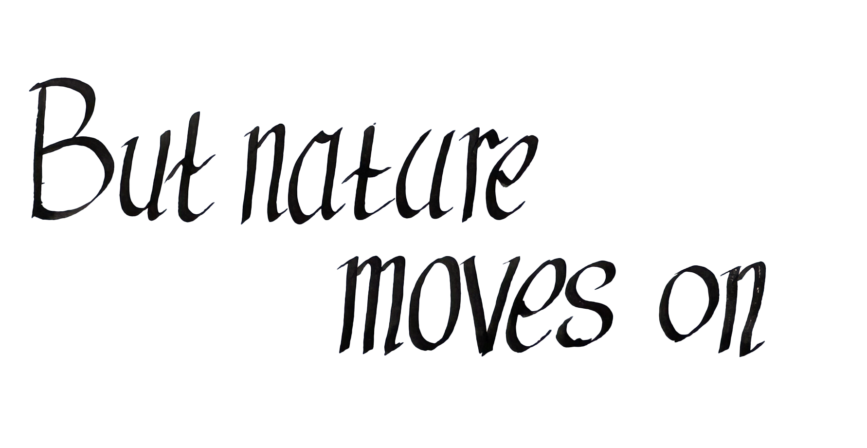 but nature moves on